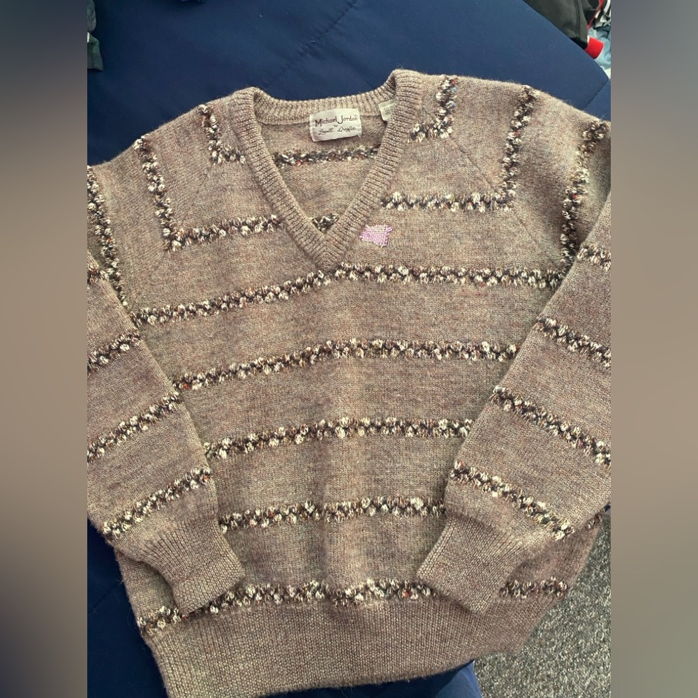 Vintage Wool Blend V-Neck Sweater